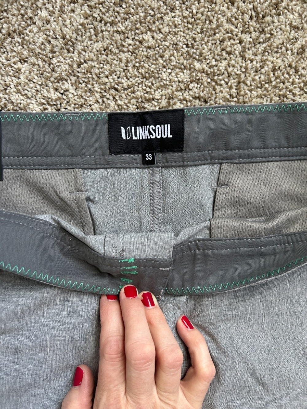 NWT Linksoul Grey Boardwalker Shorts - Men's 33/10 - Picture 3 of 12